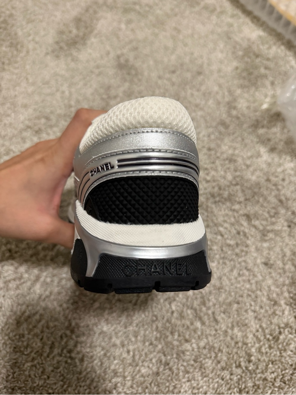 CC White & Silver Sneakers - Picture 5 of 8